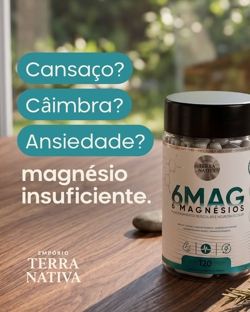 6 Magnésios Quelato, informações do rótulo