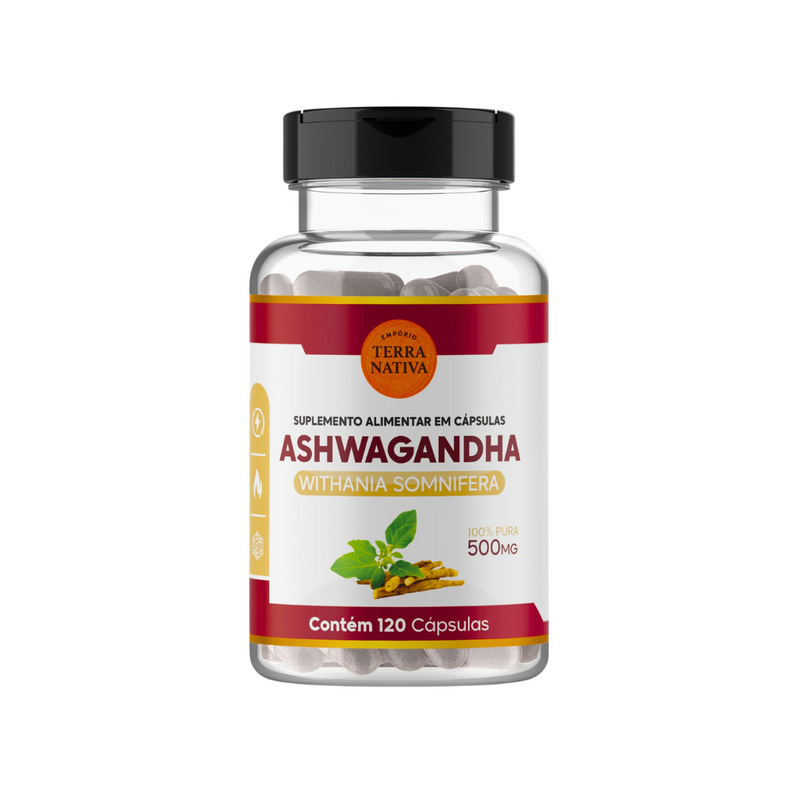 Ashwagandha em Cápsulas (Ginseng Indiano Raiz 100% Puro)  - Empório Terra Nativa
