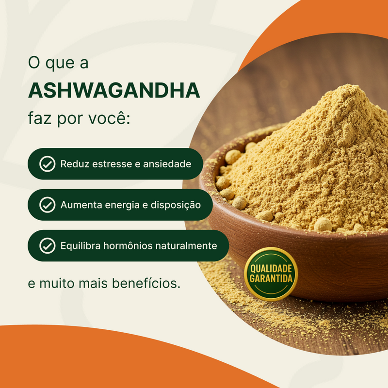 Ashwagandha - 100% Puro (Ginseng Indiano Raiz)