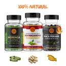 Combo Moringa + Ashwagandha + Maca peruana Negra - Premium Empório Terra Nativa