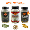 Combo Moringa + Ashwagandha + Maca peruana Negra - Premium Empório Terra Nativa