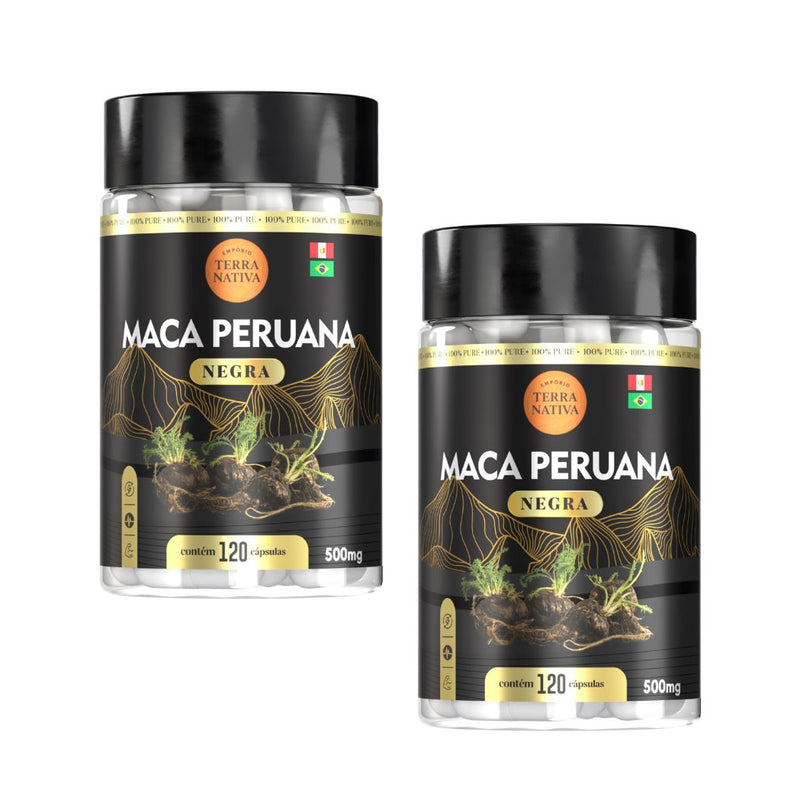 Maca Peruana Negra, cápsulas em close