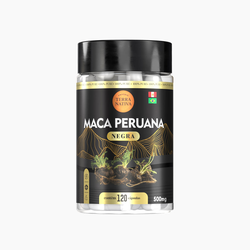 Maca Peruana Negra, pote em detalhe