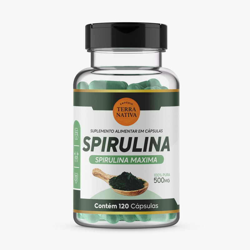 Spirulina em Cápsulas 100% Pura - Empório Terra Nativa