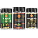 Combo Moringa + Ashwagandha + Maca peruana Negra - Premium Empório Terra Nativa